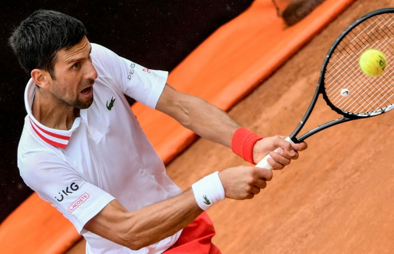 Rome: Djokovic remporte la bataille contre la pluie et Fritz
