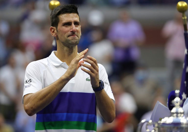 Tearful Djokovic copes with Slam heartbreak, crowd love