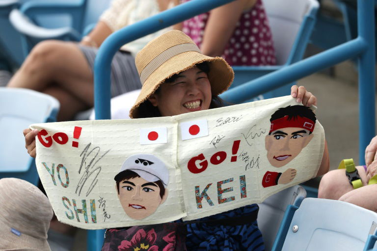 Japan's Nishioka knocks out idol Nishikori