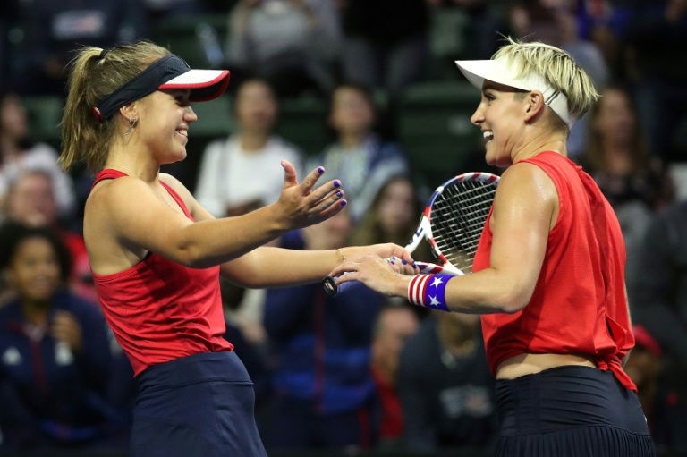 USA beat Latvia in doubles decider to reach Fed Cup finals