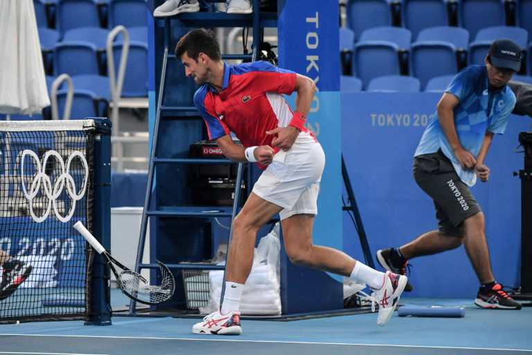 Angry Djokovic loses to Carreno Busta in Olympics bronze-medal match