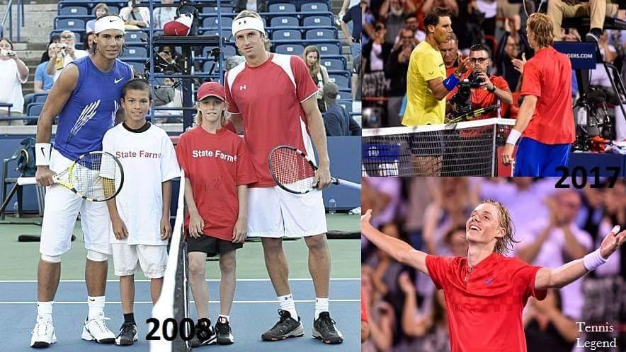 Le saviez-vous ? Shapovalov a déjà croisé Nadal ! Âgé de 9 ans, il avait accompagné Andreev lors d'un 3ème tour face à Nadal à Toronto 2008