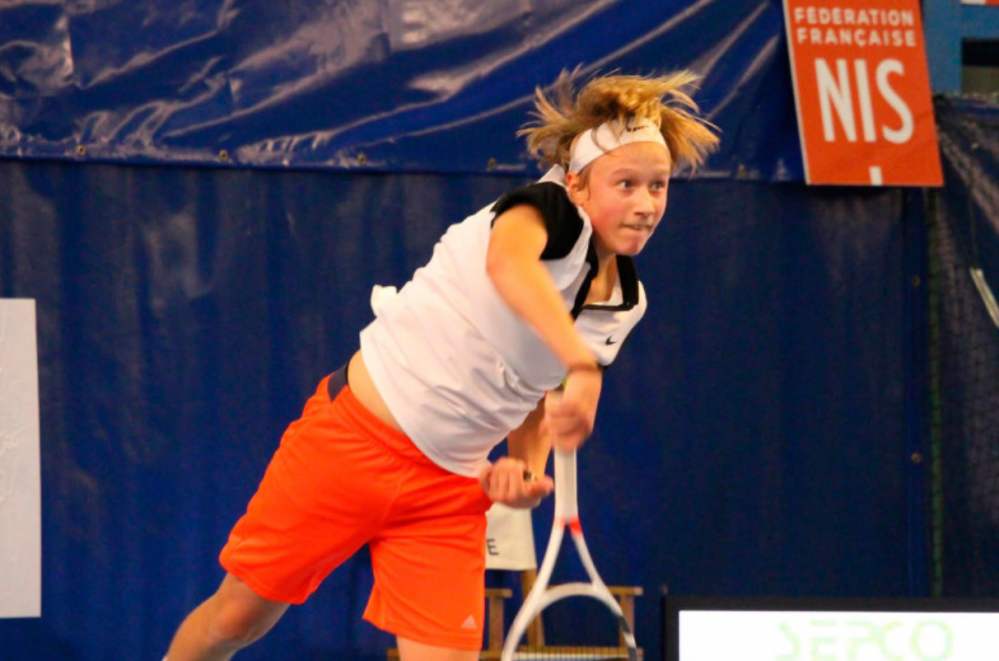 Léo Borg sur les courts de Tarbes 