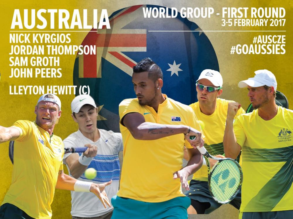 Lleyton Hewitt a choisi de sélectionner Kyrgios, Thompson, Groth et Peers, le spécialiste du double