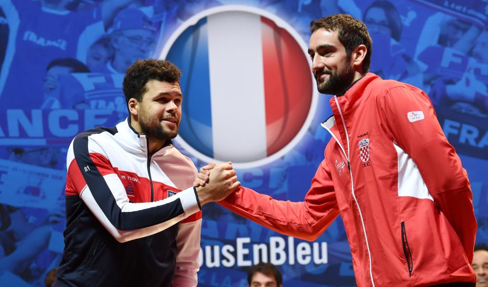 C'est parti entre Tsonga et Cilic