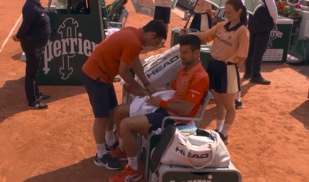 Djokovic touché à l'avant-bras face à Alcaraz ?