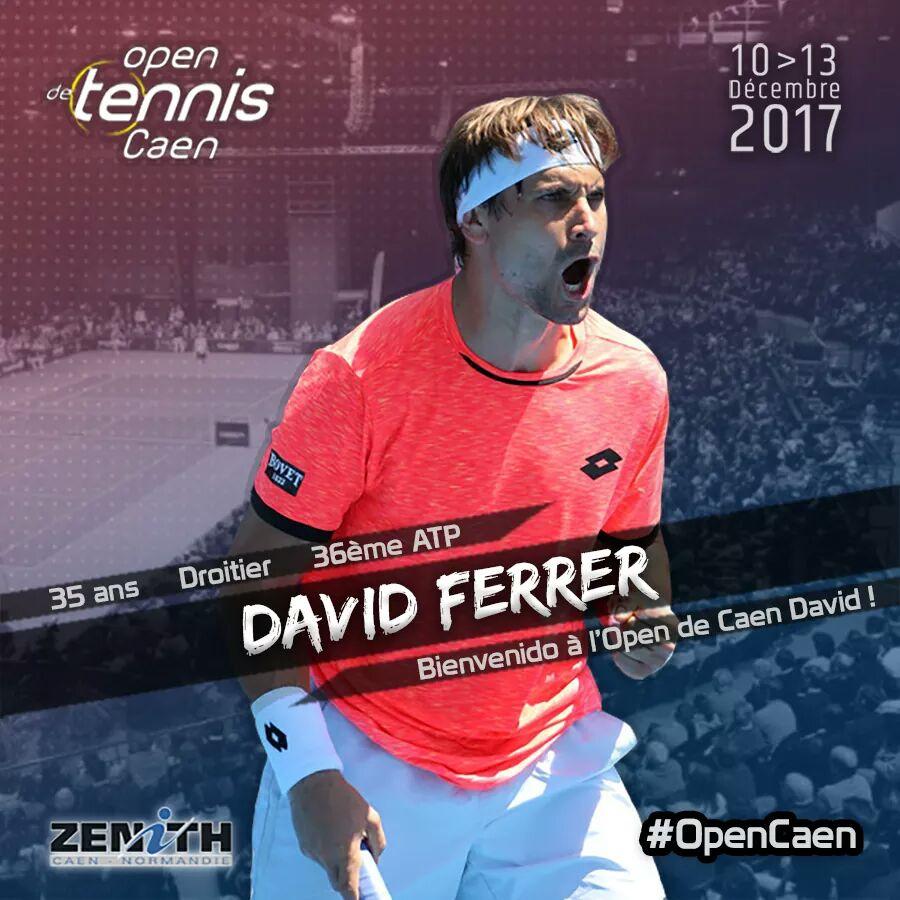 L'Open de Caen (du 10 au 13 décembre) s'annonce alléchant avec les participations de Ferrer, Bautista, Gasquet, Chardy ou encore Mathieu !