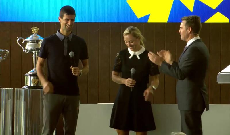 Djokovic et Kerber en invités d'honneur du tirage au sort de cet Open d'Australie 2017