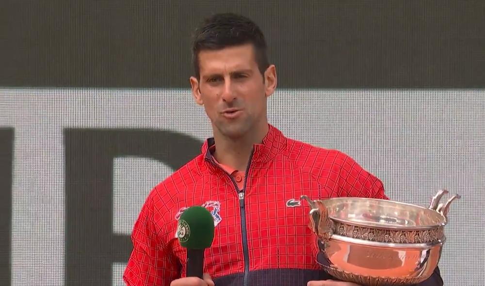 Djokovic : C'est pas une coïncidence que je gagne le 23e Grand Chelem ici à Paris