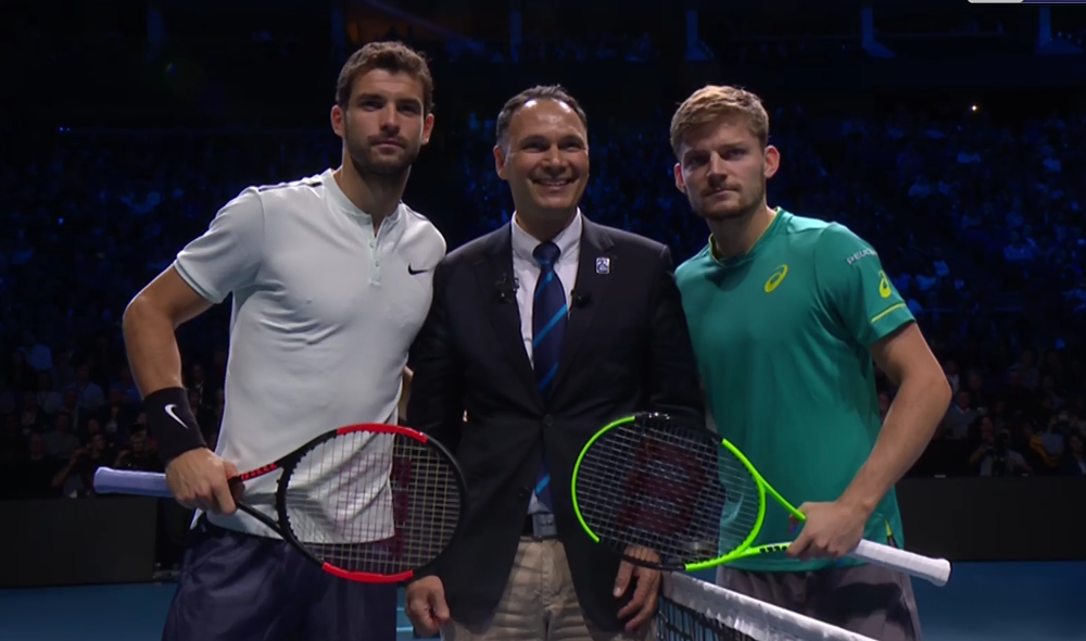 C'est parti entre Dimitrov et Goffin en finale du Masters à Londres