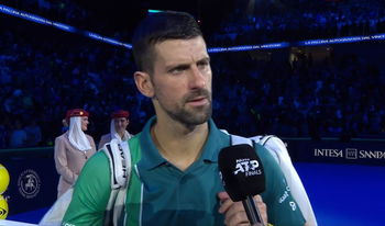 Djokovic in a bad mood in Turin.