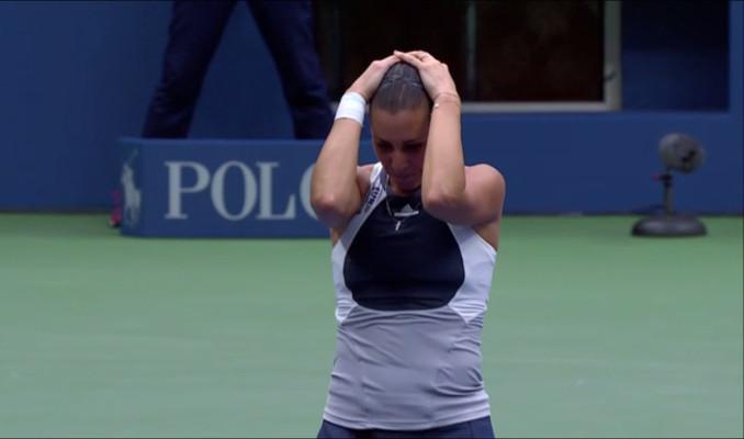 L'incrédulité de Pennetta après la balle de match