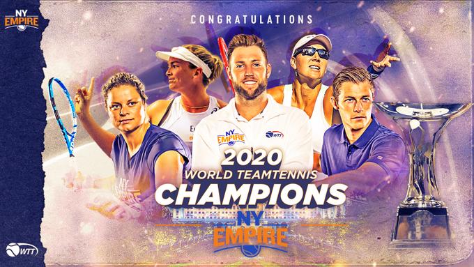 Les New-York Empire, menés par Sock, Clijsters et Vandeweghe, remportent le WorldTeamTennis
