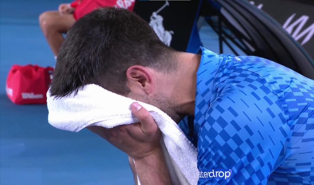 Huge relief tears from Djokovic
