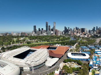 The Australian Open broke its one-day attendance record on Monday