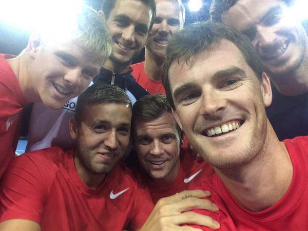 Le selfie des Britanniques, les frères Murray en tête, après leur qualif pour la finale de la Coupe Davis