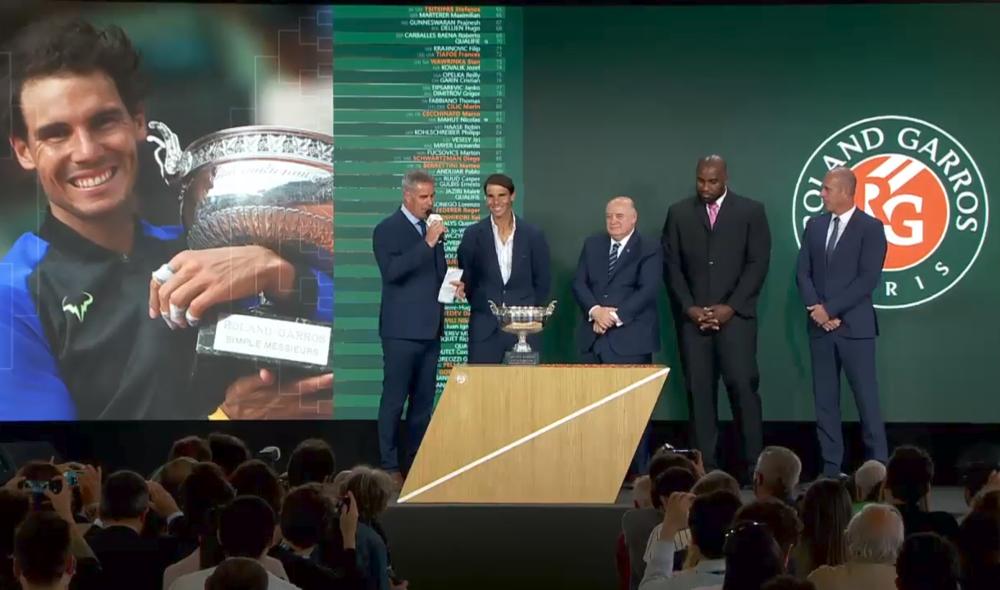 Le tableau de Simple Messieurs de Roland Garros a été dévoilé ce jeudi soir à l'Orangerie des serres d'Auteuil