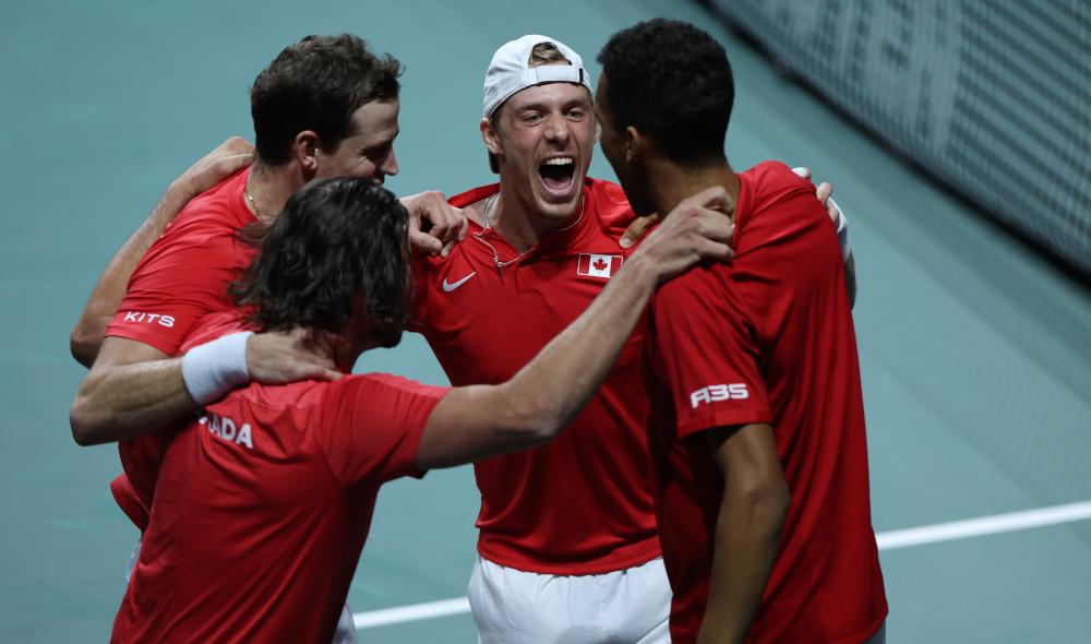 Canada joins Australia in Davis Cup final! Auger-Aliassime and Pospisil just won the deciding double against Fognini and Berrettini