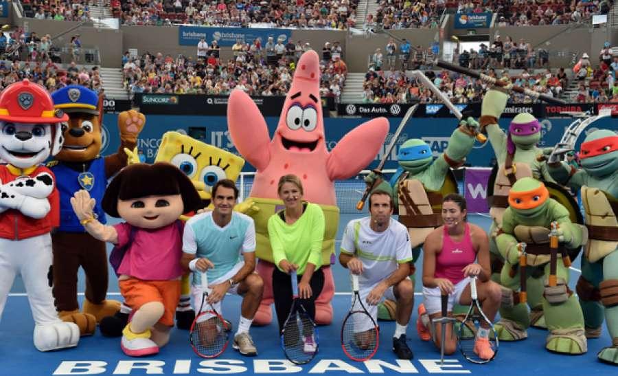 Federer, Azarenka, Stepanek et Muguruza ont diverti les plus petits lors du Kids Tennis Day en marge de leur tournoi de Brisbane