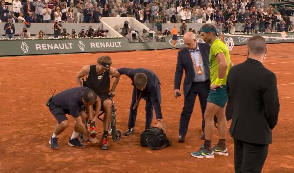 Abandon de Zverev face à Nadal 