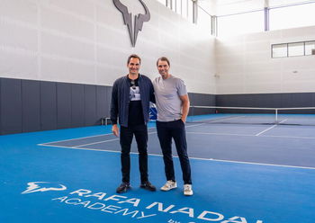 Video – Federer Visits the Rafa Nadal Academy  