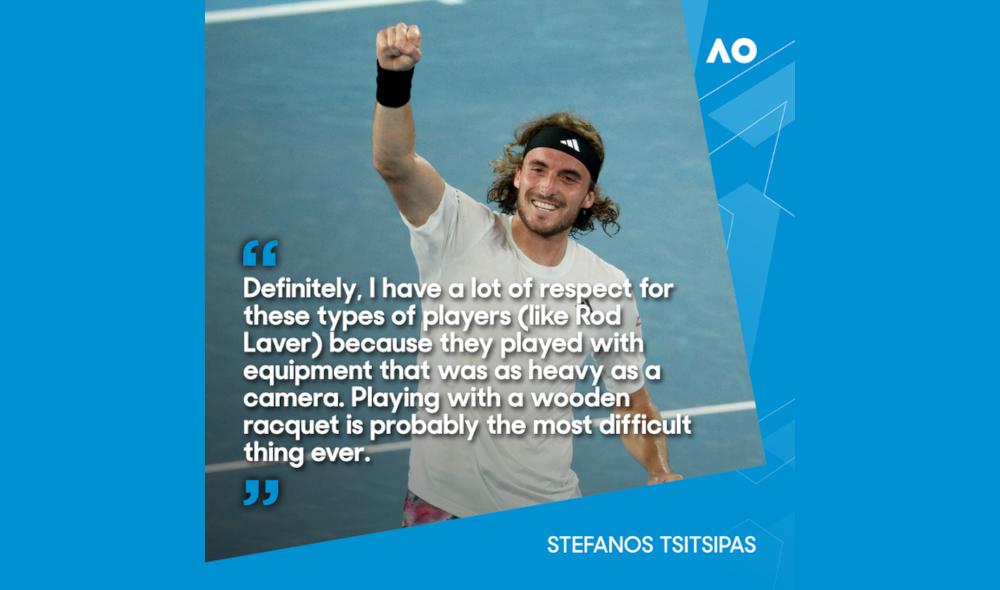 Tsitsipas : J'ai beaucoup de respect pour les champions tels Rod Laver