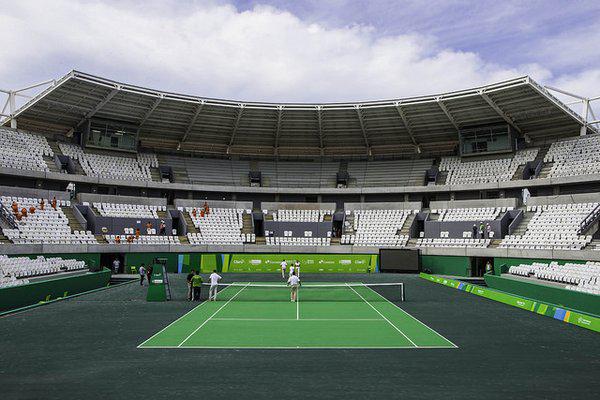 Aperçu du complexe tennistique des Jeux Olympiques 2016 à Rio