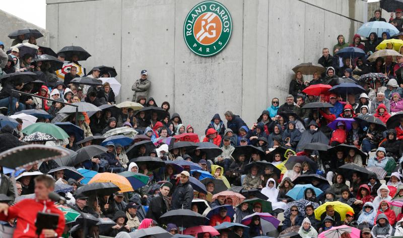 Pluie à nouveau sur Roland Garros