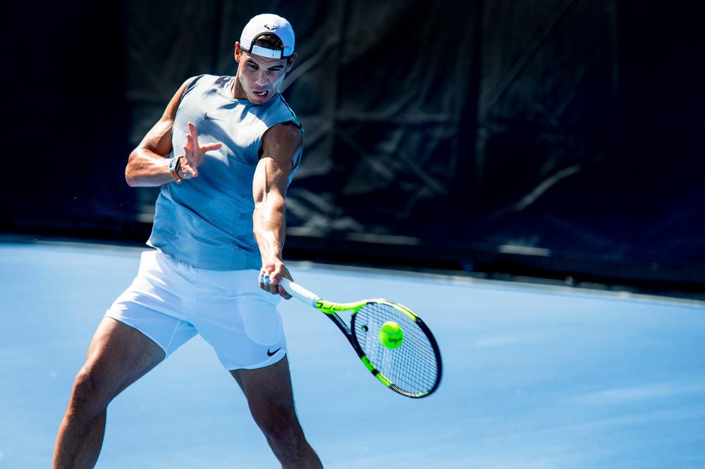 Nadal s'est entraîné à Melbourne avec Carlos Moya, qui a récemment intégré son staff, et son partenaire de double Marc Lopez.