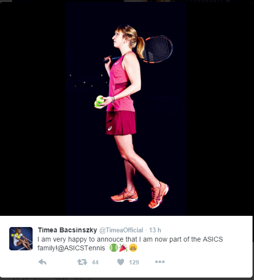 Asics devient le nouvel équipementier de Bacsinszky