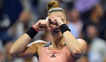 Sakkari stuns Pliskova and joins Raducanu in semifinals