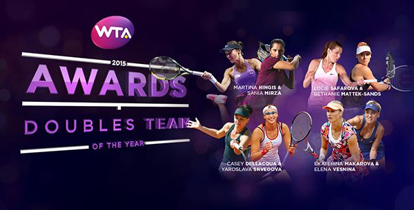 Hingis/Mirza, Safarova/Mattek-Sands, Dellacqua/Shvedova et Makarova/Vesnina nominées pour l'award de la meilleure paire de double 2015