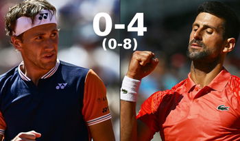 Djokovic 4 - 0 Ruud, et 8 sets à 0.