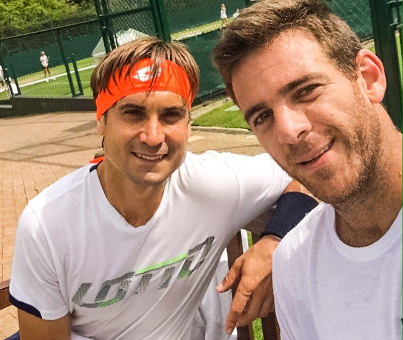 Del Potro et Ferrer se sont entraînés ensemble ce samedi à Wimbledon