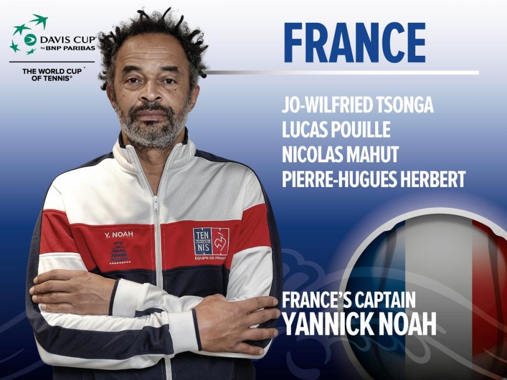 Tsonga, Pouille, Herbert et Mahut sélectionnés par Yannick Noah pour le quart de finale de Coupe Davis contre la République Tchèque !