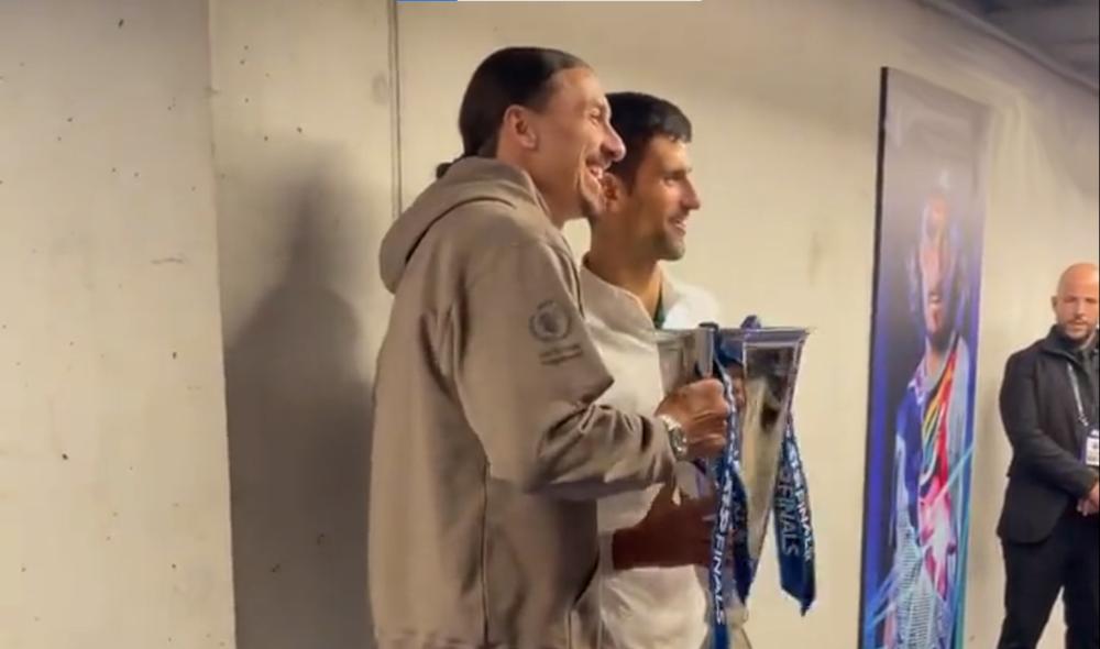Djokovic congratulated by Zlatan Ibrahimovic